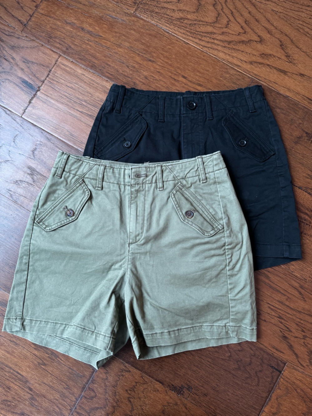 (2) Banana Republic Olive Green Cargo Shorts